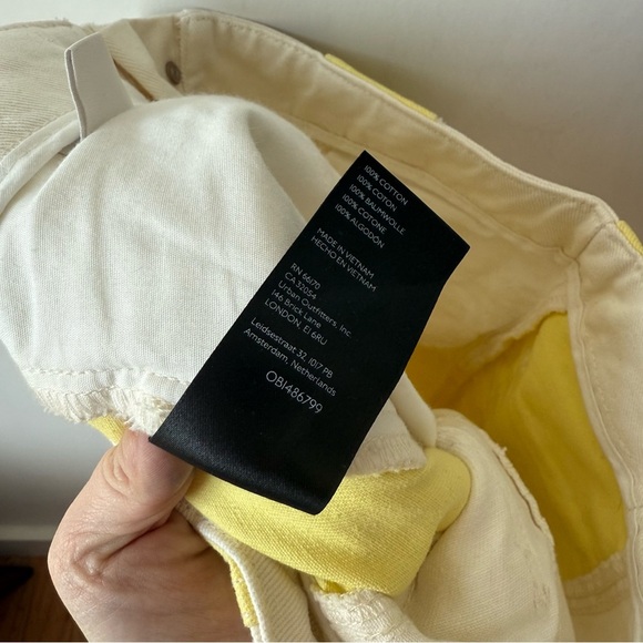 Urban Outfitters BDG High & Wide Yellow & White Colorblock Jeans 27" - Picture 9 of 9